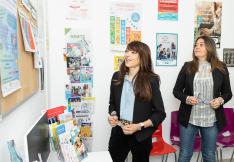 Chloé Danillon, vice-présidente déléguée à la protection de l'enfance et à l'action sociale de proximité, en visite à la Maison des ados.