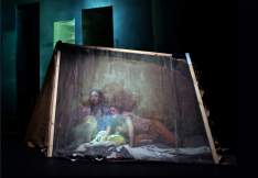 Illustration de la pièce de théâtre La tente de Claude Ponti
