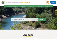 Page d'accueil du site des espaces naturels sensibles de l'Aude