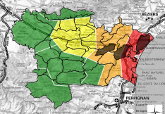 carte des risques incendie dans l'aude été 2023