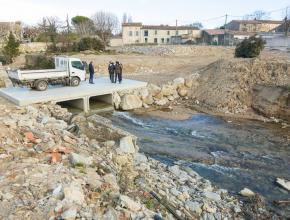 Dépose du pont de VILLEGAILHENC dans l'Aude