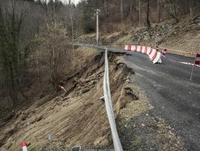 Travaux suite aux inondations de janvier 2020 secteur d'Axat dans l'Aude.