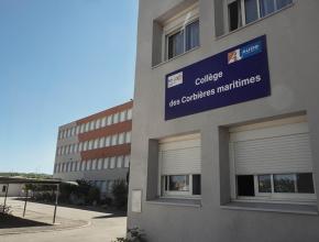 Entrée du collège Les Mailheuls à Coursan, dans l'Aude