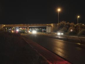 Visite des travaux nocturnes de la rocade est de Narbonne avec la présidente du Département de l'Aude Hélène Sandragné