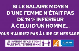 affiche campagne 2021 du 8 mars droits des femmes Département de l'Aude