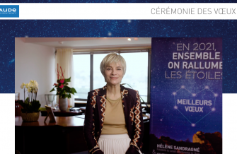 PAGE D'ACCUEIL DE LA PLATEFORME DE LA CÉRÉMONIE DES VOEUX 2021 AVEC HELENE SANDRAGNE