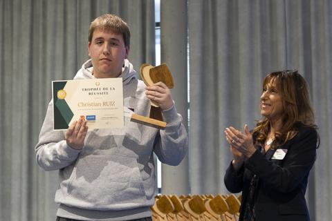 Un lauréat du trophée des réussites