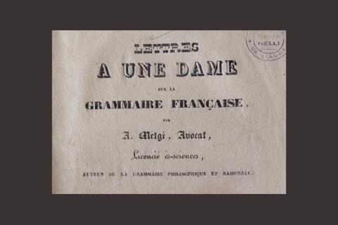 Lettre à une dame... A. Metgé