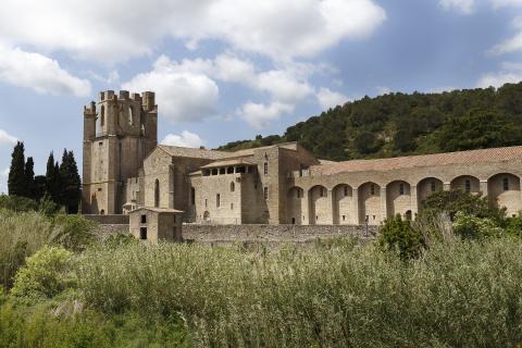 PLAN LARGE ABBAYE DE LAGRASSE DANS L'AUDE