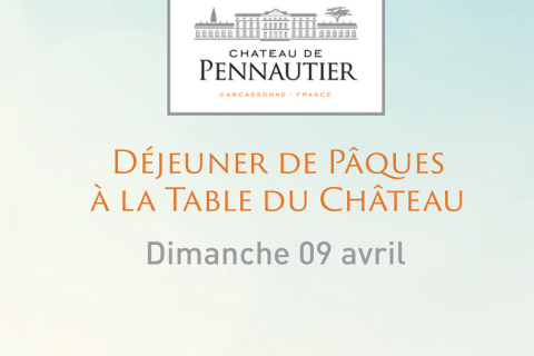 avril 09 CHATEAU DE PENNAUTIER chasse aux oeufs de pâques Flyer menu SITI