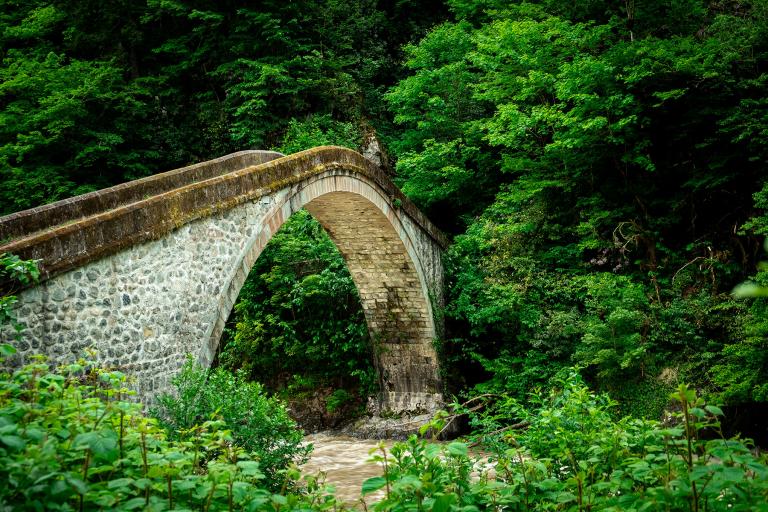 Pont en pierre traversant une rivière