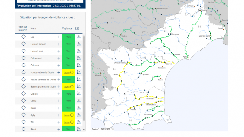 CRUES VENDREDI 24 JANVIER AUDE