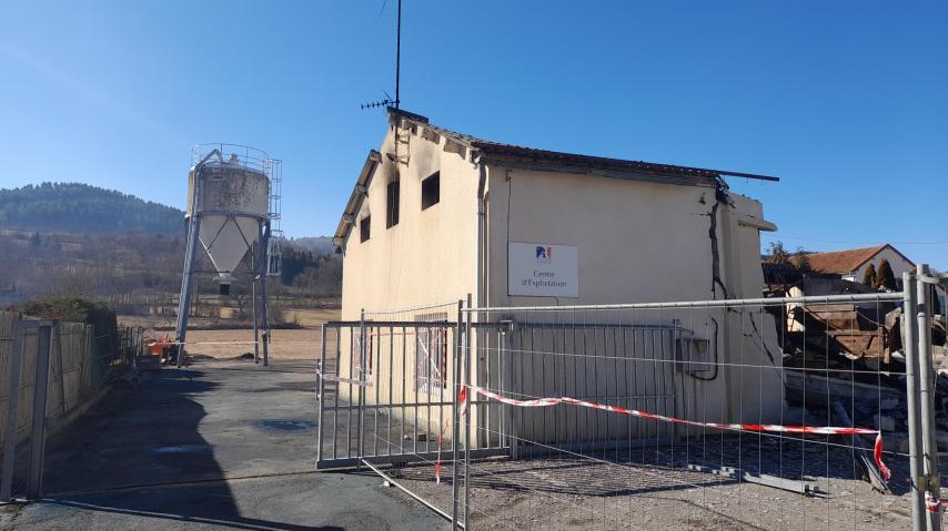 INCENDIE DU CENTRE ROUTIER D'ESPEZEL