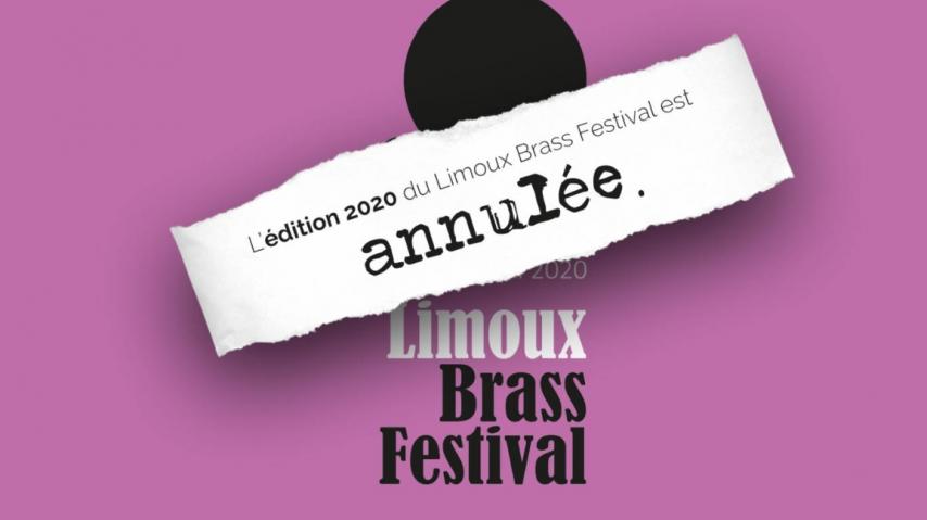 AFFFICHE ANNONCANT L'ANNULATION DU JAZZ BRASS FESTIVAL