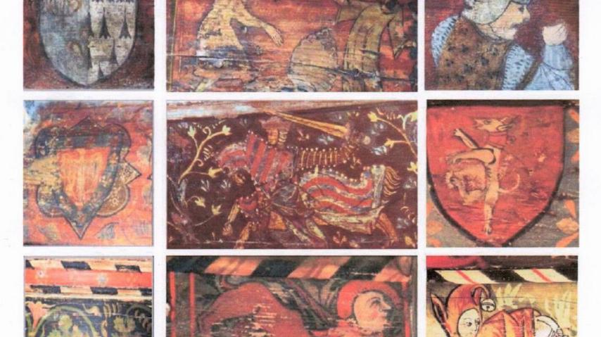 plafonds peints médiévaux Hérault