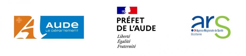 Logo cd11 prefet aude ars occitanie