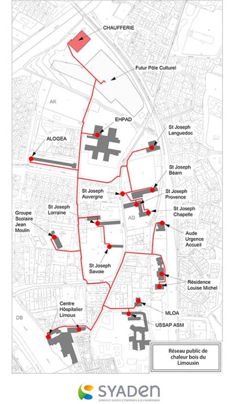 Plan d'alimentation de la chaufferie bois de Limoux