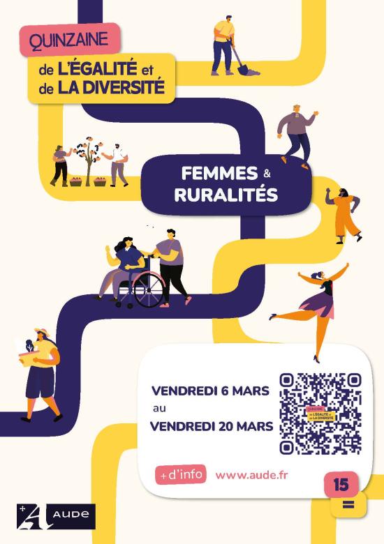 affiche quinzaine de l'égalité et de la diversité dans l'Aude