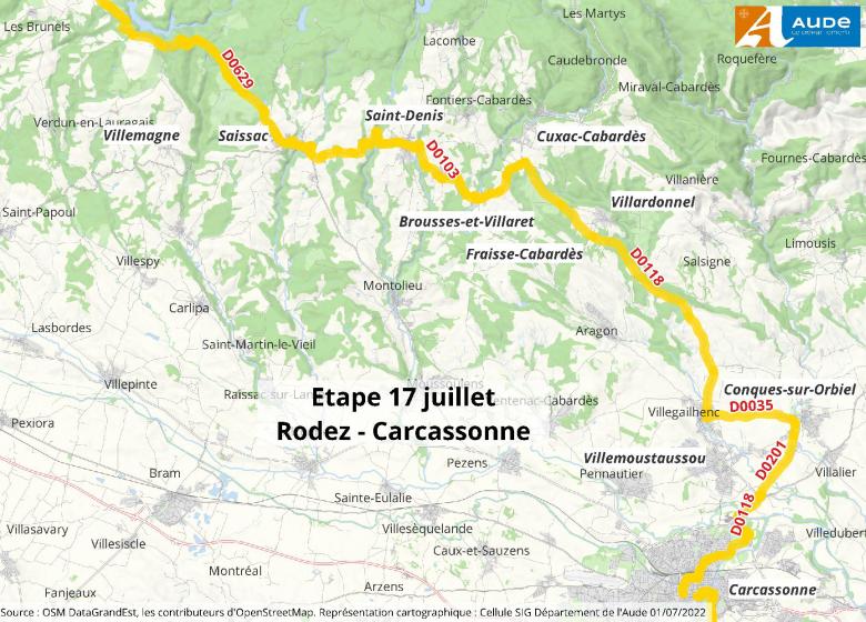 ETAPE RODEZ - CARCASSONNE TOUR DE FRANCE 2022