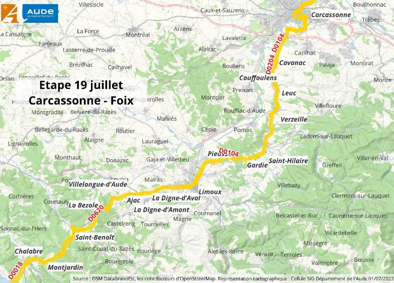 ETAPE CARCASSONNE - FOIX TOUR DE FRANCE 2022