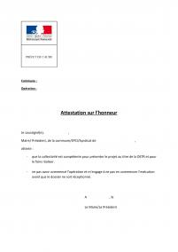 Attestation sur lhonneur caf Attestation sur lhonneur caf